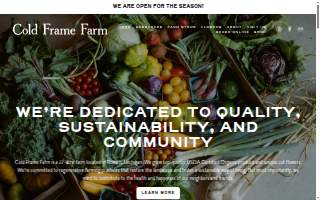 Cold Frame Farm LLC website