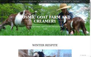 Cosmic Goat Farm and Creamery website
