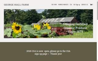 Hall's Farm LLC DBA The George Hall Farm website