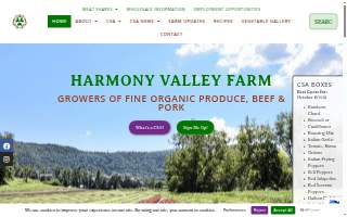 Harmony Valley Farm, LLC website