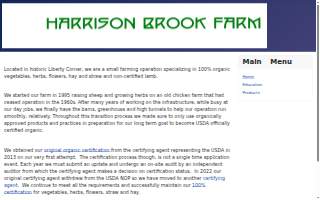 Harrison Brook Farm LLC website