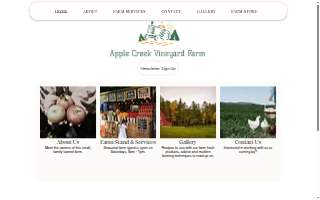Apple Creek Vineyard Farm & Nursery website
