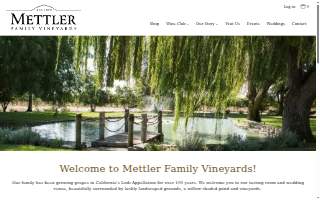 Arbor Vineyards Inc. dba Mettler Family Vineyards website