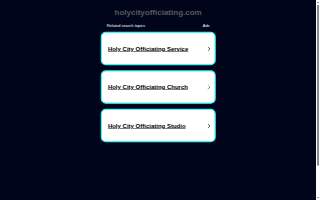 Holy City Officiating website