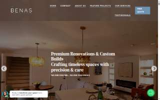 Benas Construction website