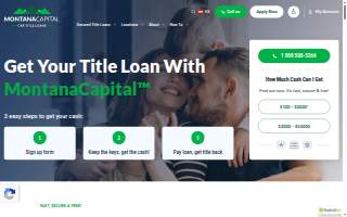 Montana Capital Car Title Loans of Greenville website