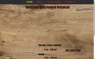 Woodstone BBQ and Seafood website