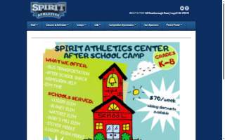 Spirit Athletics Cheerleading and Gymnastics website