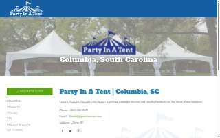 Party In A Tent Columbia / Camden website
