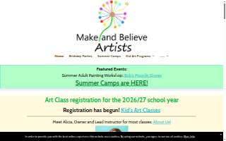 Make and Believe Artists website