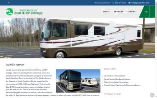 Greenville Boat and RV Storage website