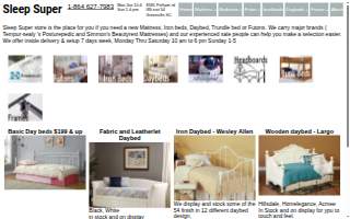 Sleep Super Mattress website