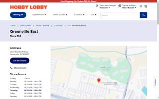 Hobby Lobby of Greenville website