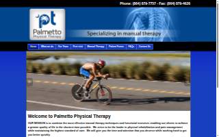 Palmetto Physical Therapy website