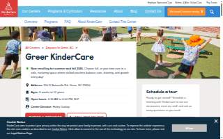 Greer KinderCare website