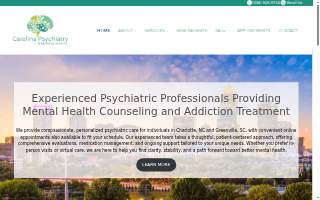 Carolina Psychiatry and Addiction Services- Greenville website