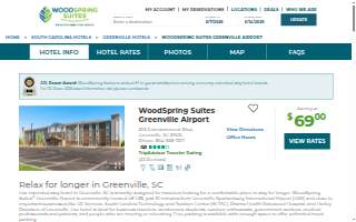 WoodSpring Suites Greenville Airport website