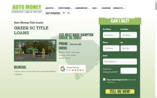 Auto Money of Greer website