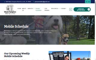 Pet Care Mobile website