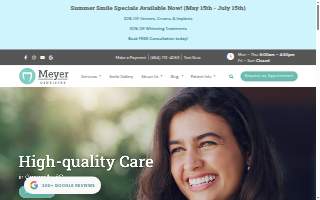 Meyer Cosmetic and General Dentistry website