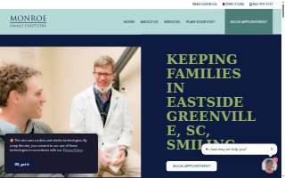 Monroe Family Dentistry website