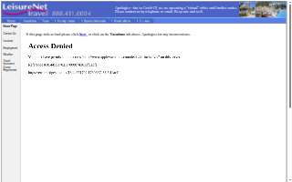 LeisureNet Travel website