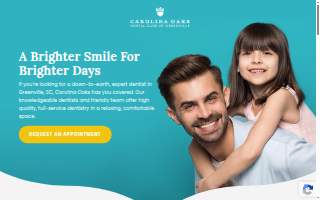 Carolina Oaks Dental Care of Greenville website