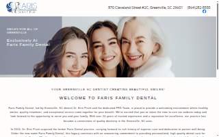 Faris Family Dental website