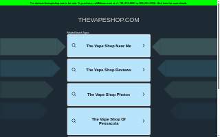 The Vape Shop website