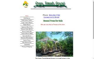 Green Thumb Bonsai website