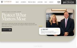 Turner Family Law and Divorce Attorney website