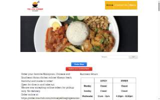 Yellow Ginger Asian Kitchen website