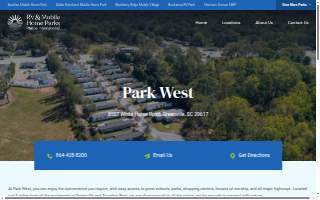 Park West Mobile Homes Park website