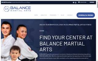 Balance Martial Arts website