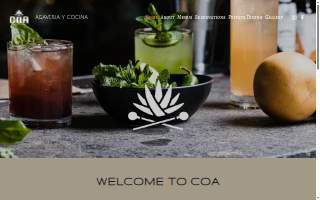 Coa Agaveria y Cocina website