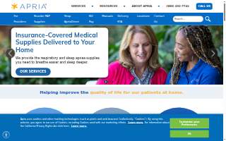 Apria Healthcare of West Columbia website