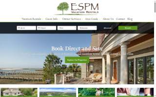 ESPM Vacation Rentals website