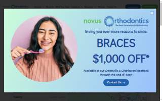 Novus Orthodontics - Goose Creek website