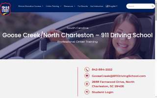 911 Driving School - Goose Creek website