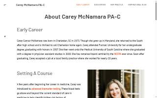 Carey McNamara PA-C website