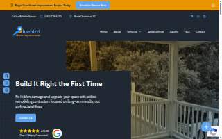 Bluebird Home Improvement website