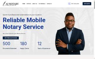 AJ mobile Notary website