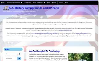 Charleston AFB Military RV Park (FamCamp) website