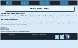 Trident Tennis Center website