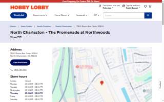Hobby Lobby of North Charleston website