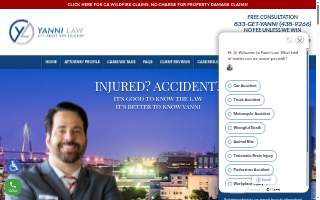 YANNI LAW Accidents and Injuries website