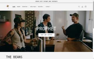 Prophet Coffee website
