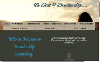Breathe Life Counseling website