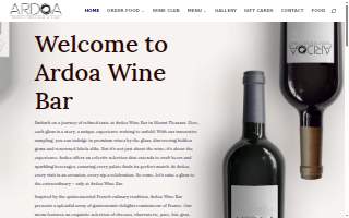 Ardoa Wine Bar website