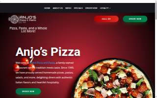 Anjo's Pizza & Pasta website